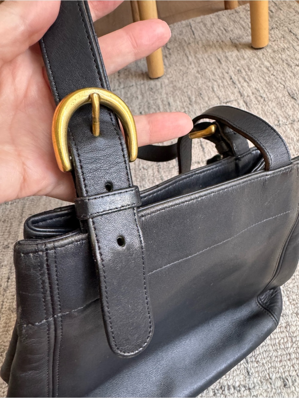 Vintage Coach Bag 4157 Waverly SoHo Buckle Bag Black Leather - Picture 5 of 8